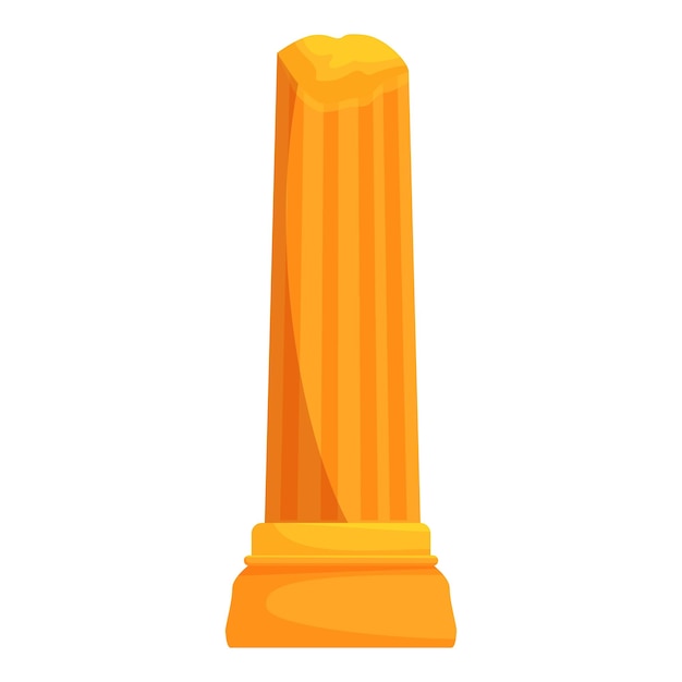 Columna griega dorada de pie alto que representa el poder y la historia