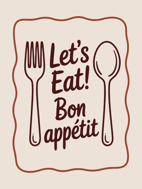 Comamos con buen apetito - tenedor y cuchara