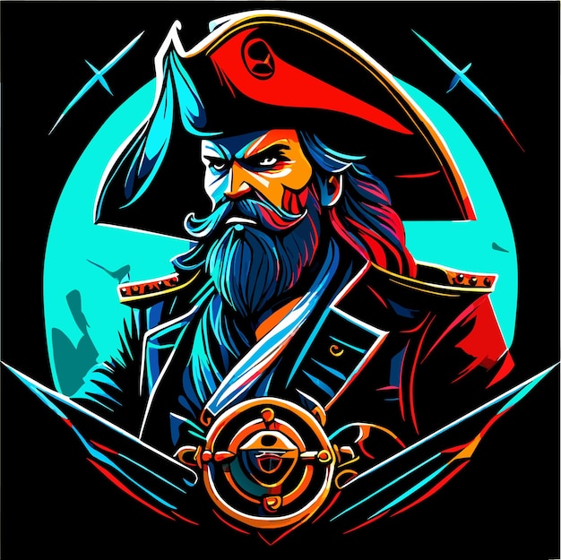 Comandante de bucanero de alta resolución vector pirata marvel bliss