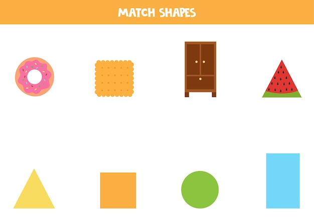Combina formas. Juego educativo para el aprendizaje de formas geométricas básicas.