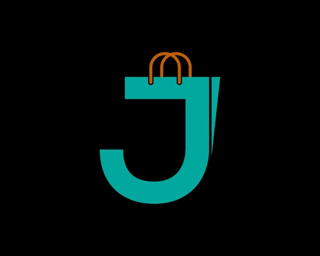Combinación de bolsa y letra J Compra en línea Diseño de logotipo de la aplicación de compras