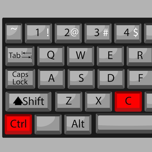 Vector combinación de botones para copiar