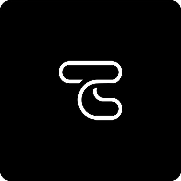 combinación de diseño de logotipo de letra tc
