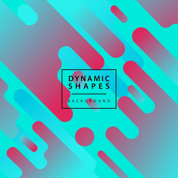 Combinación de fondo de estilo de formas dinámicas modernas abstracción de estilo moderno con composición hecha de varios fondos de formas redondeadas