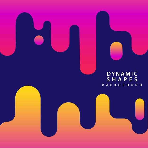 Combinación de fondo de estilo de formas dinámicas modernas abstracción de estilo moderno con composición hecha de varios fondos de formas redondeadas