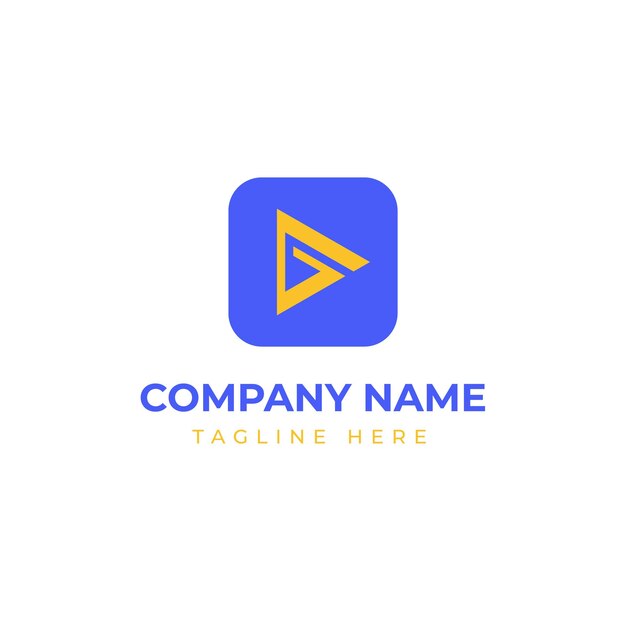 combinación de la letra g y el símbolo del botón de reproducción diseño conceptual del logotipo