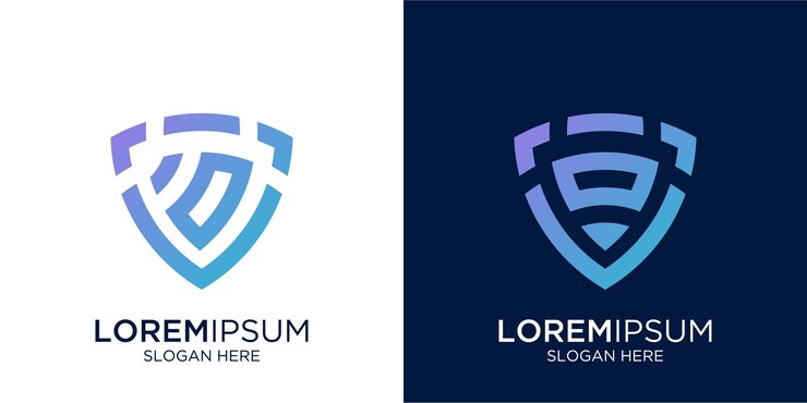 Vector combinación de letra o monograma y signo de escudo