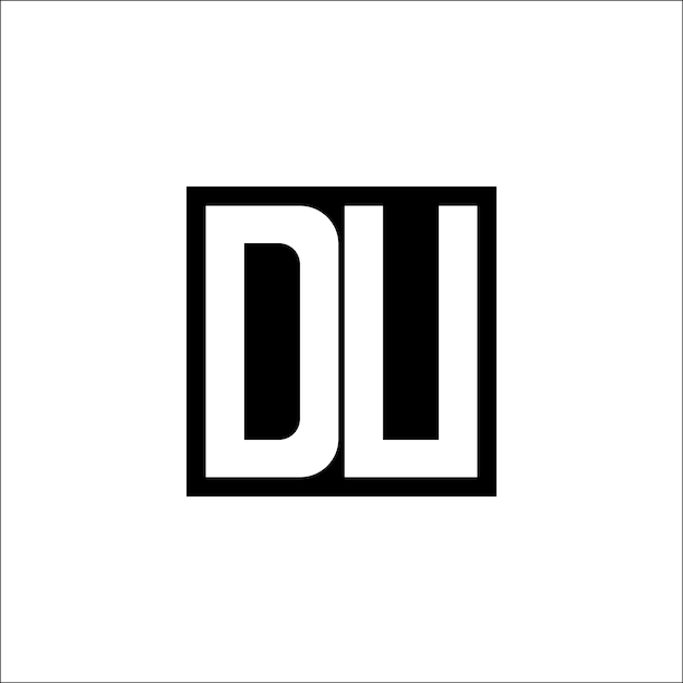 Combinación de letras modernas Logotipo DU Diseño minimalista