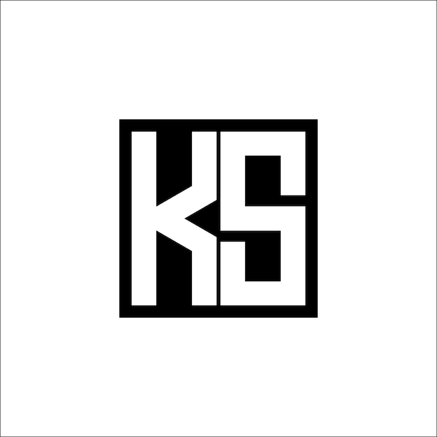 Combinación de letras modernas Logotipo KS Diseño minimalista
