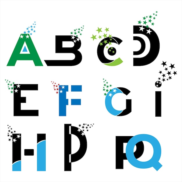 Vector combinación de letras