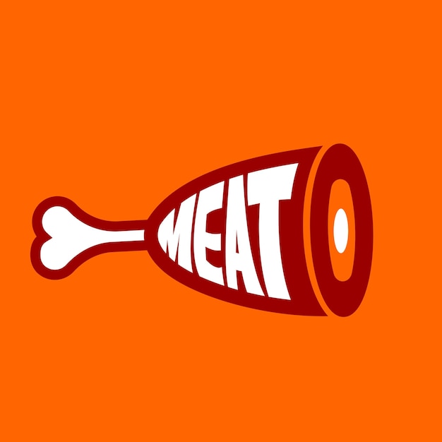 La combinación del logotipo de la carne