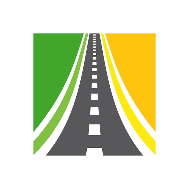 Combinación de logotipo de carretera de vector Símbolo de calzada y vía Plantilla de diseño de logotipo de Speedway
