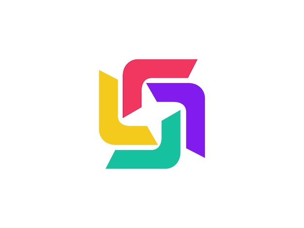 una combinación de logotipos de estrellas rodeados de formas. Símbolo o icono de líder y crecimiento.