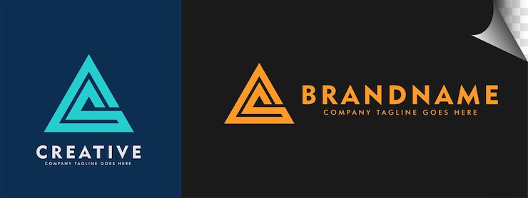 Vector combinación de logotipos letra inicial sa forma de triángulo logotipos de identidad de marca vector logotipo moderno diseños de logotipo plantilla de ilustración vectorial
