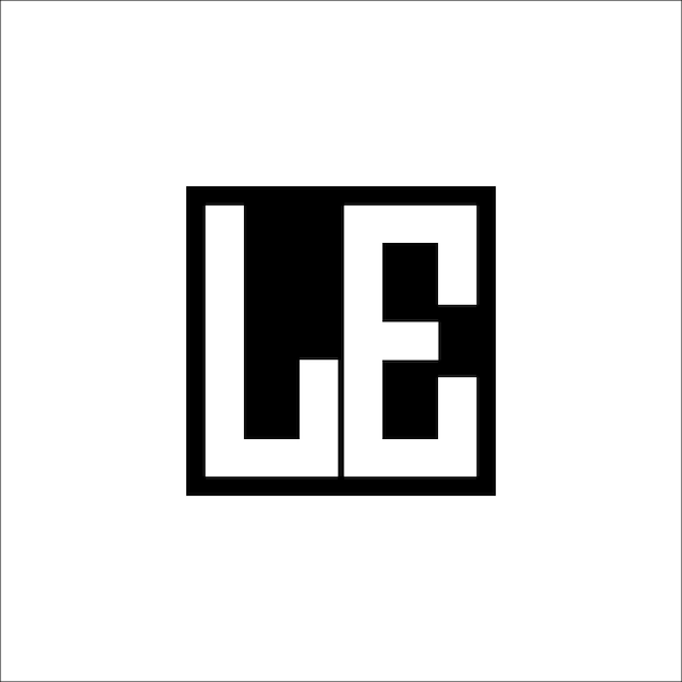 LE Combinación moderna de letras Logotipo de diseño minimalista