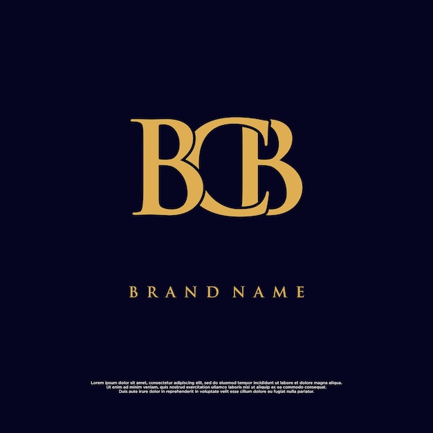 Combinación moderna de lujo BCB logotipo vectorial abstracto