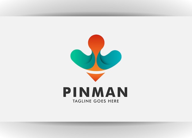 Combinación de pájaro abstracto y vector de diseño de logotipo humano