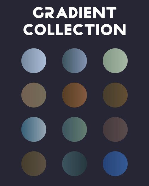Combinaciones de colores. Gran conjunto de degradados. ilustración vectorial