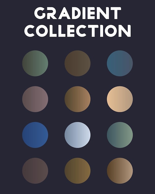 Combinaciones de colores. Gran conjunto de gradientes. ilustración vectorial