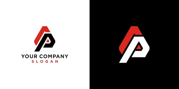 Vector combinaciones de logotipos de letras a y p