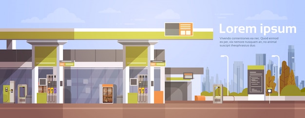 Combustible de automóviles en la gasolinera