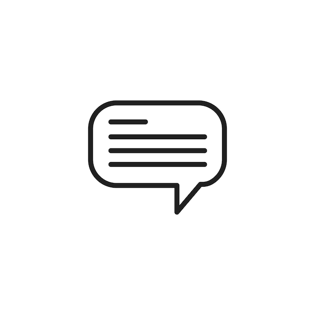Comentario Icon Set Mensaje Bubble Chat Tecnología de negocios Símbolo vectorial en un estilo negro lleno y delineado Comentario Social Habla Signo
