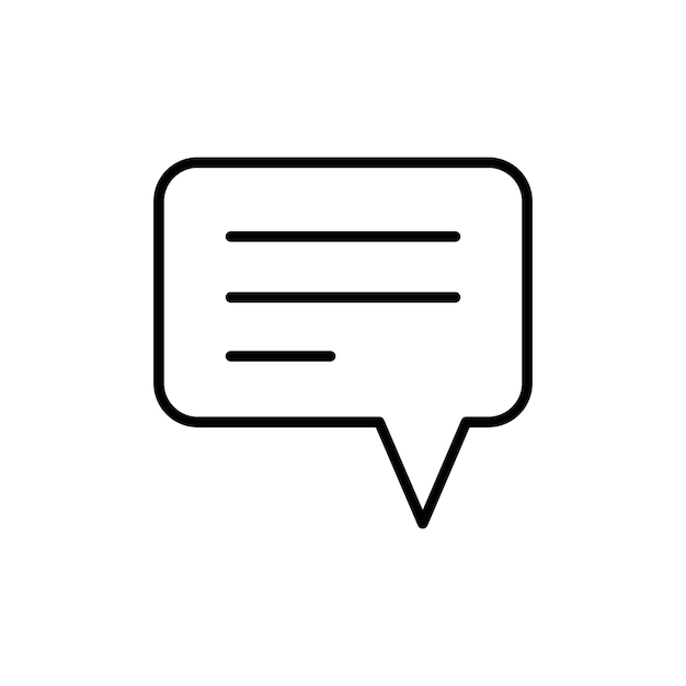 Comentario Icono de burbuja ideal para la comunicación y las redes sociales