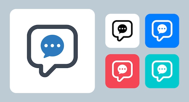 Comentario icono vector ilustración signo símbolo iconos planos