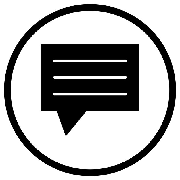 Comentario Ilustración del diseño del icono vectorial