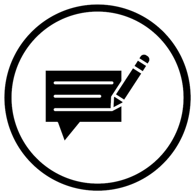 Comentario Ilustración del diseño del icono vectorial