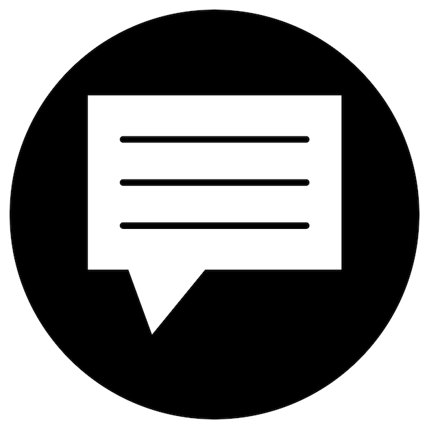 Comentario Ilustración del diseño del icono vectorial