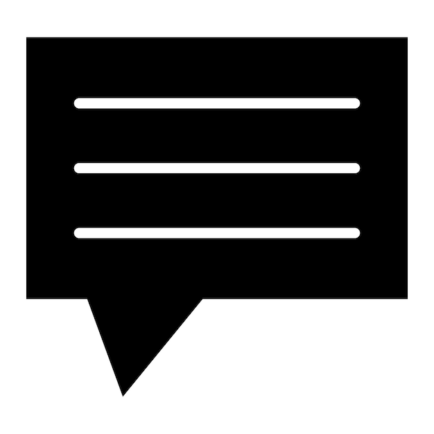 Comentario Ilustración del diseño del icono vectorial