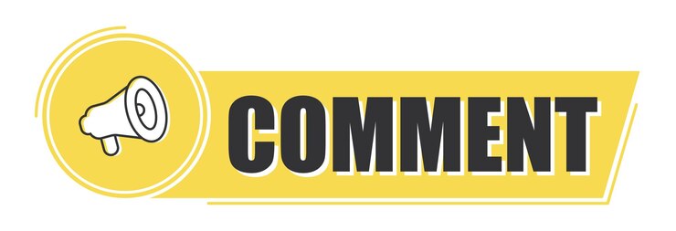 Vector comentario de megáfono con fondo amarillo banner de megáfono diseño web