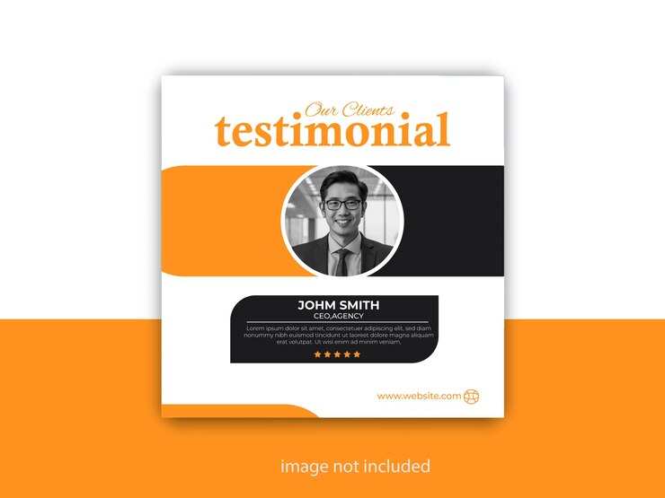 comentarios de los clientes o testimonios de los clientes diseño de publicaciones en las redes sociales