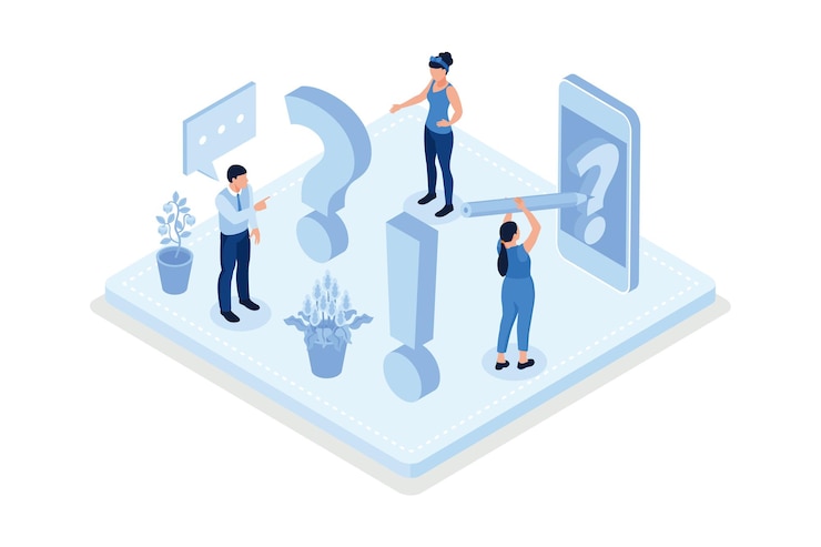 Vector comentarios y revisión, personajes que dan comentarios positivos al servicio de asistencia técnica, vector isométrico