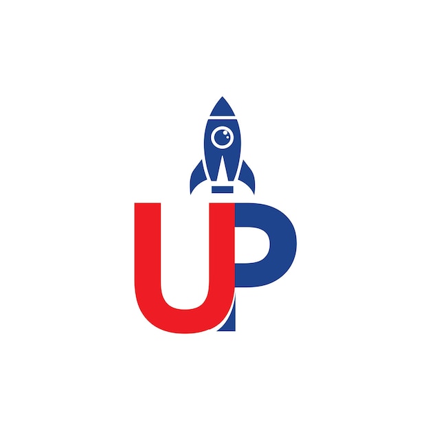 Comenzar el logotipo del cohete El logotipo del símbolo del signo