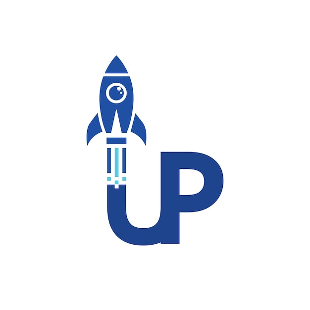 Comenzar el logotipo del cohete El logotipo del símbolo del signo