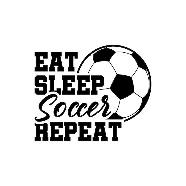 Comer dormir fútbol repetir diseño plano