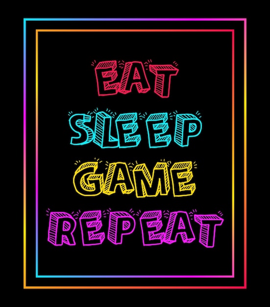 comer dormir juego repetir diseño de juego