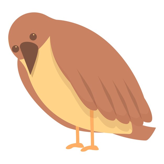 Comer vector de dibujos animados de icono de gorrión Vuelo de árbol Mosca linda