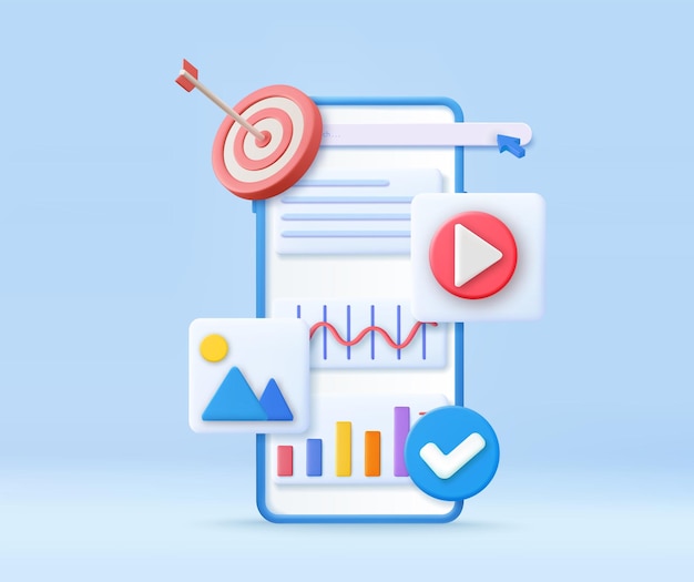 Comercio de acciones de optimización SEO 3D