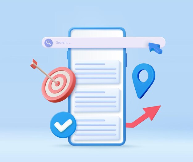 Comercio de acciones de optimización SEO 3D