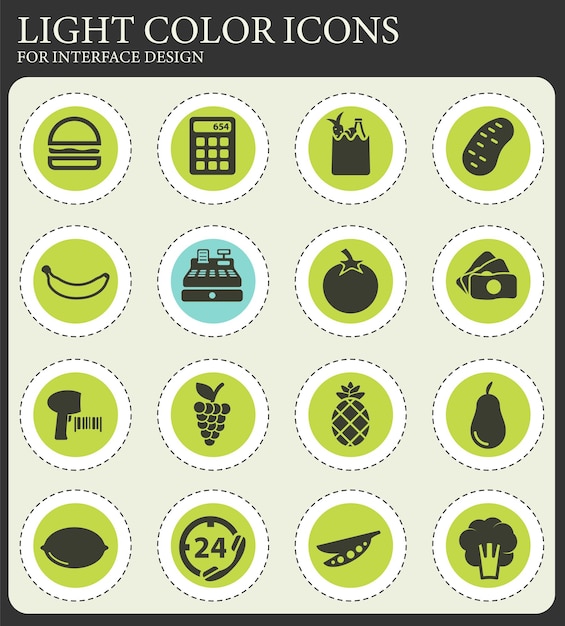 Comestibles simplemente iconos