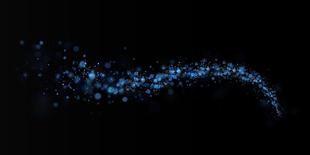 Cometa de vacaciones de luz de Navidad. Línea de luz mágica y brillante. Elemento de decoración festiva.