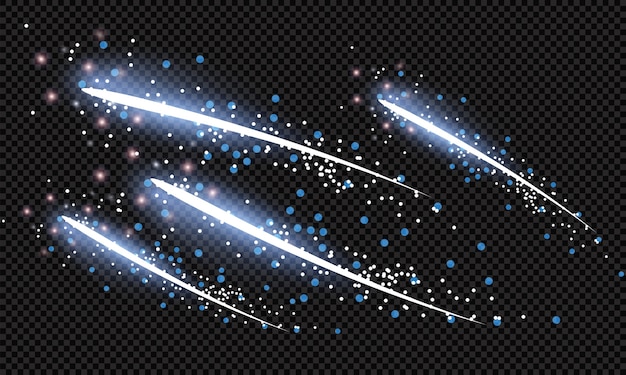 Vector cometa volando sobre un fondo transparente.