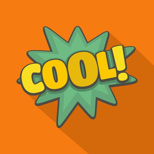Comic boom cool icon Ilustración plana de comic boom cool vector icon para web