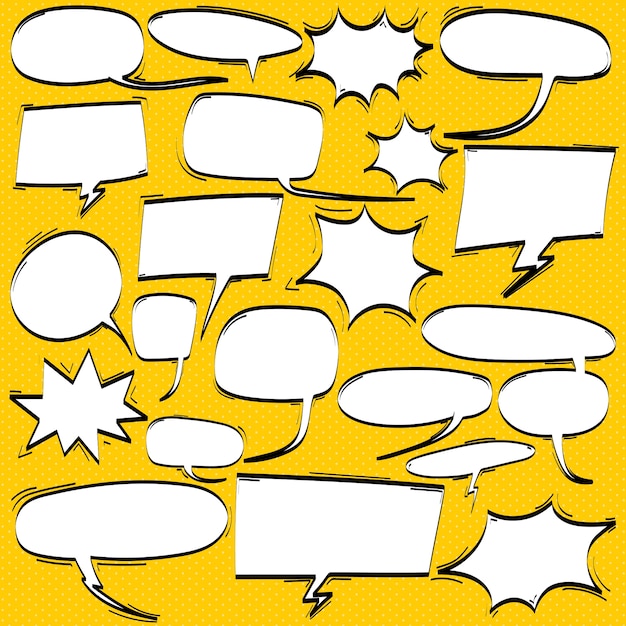 Comic speech bubbles.