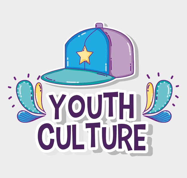 Cómics de la cultura juvenil cool hat