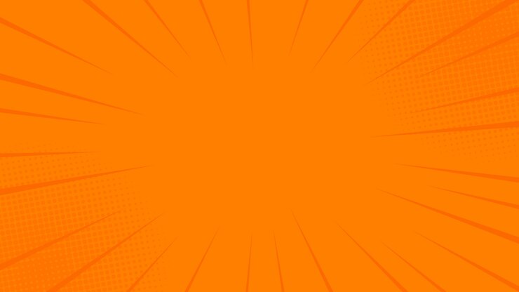 Vector comics rayos fondo naranja con medios tonos. en estilo retro pop art para cómic, póster, diseño publicitario