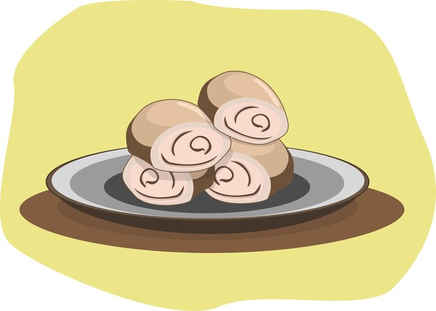 Comida asiática de diseño plano